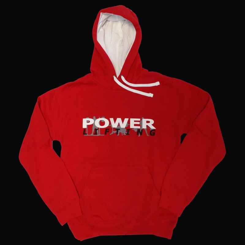 Powerlifting Hooded Jumper - červená